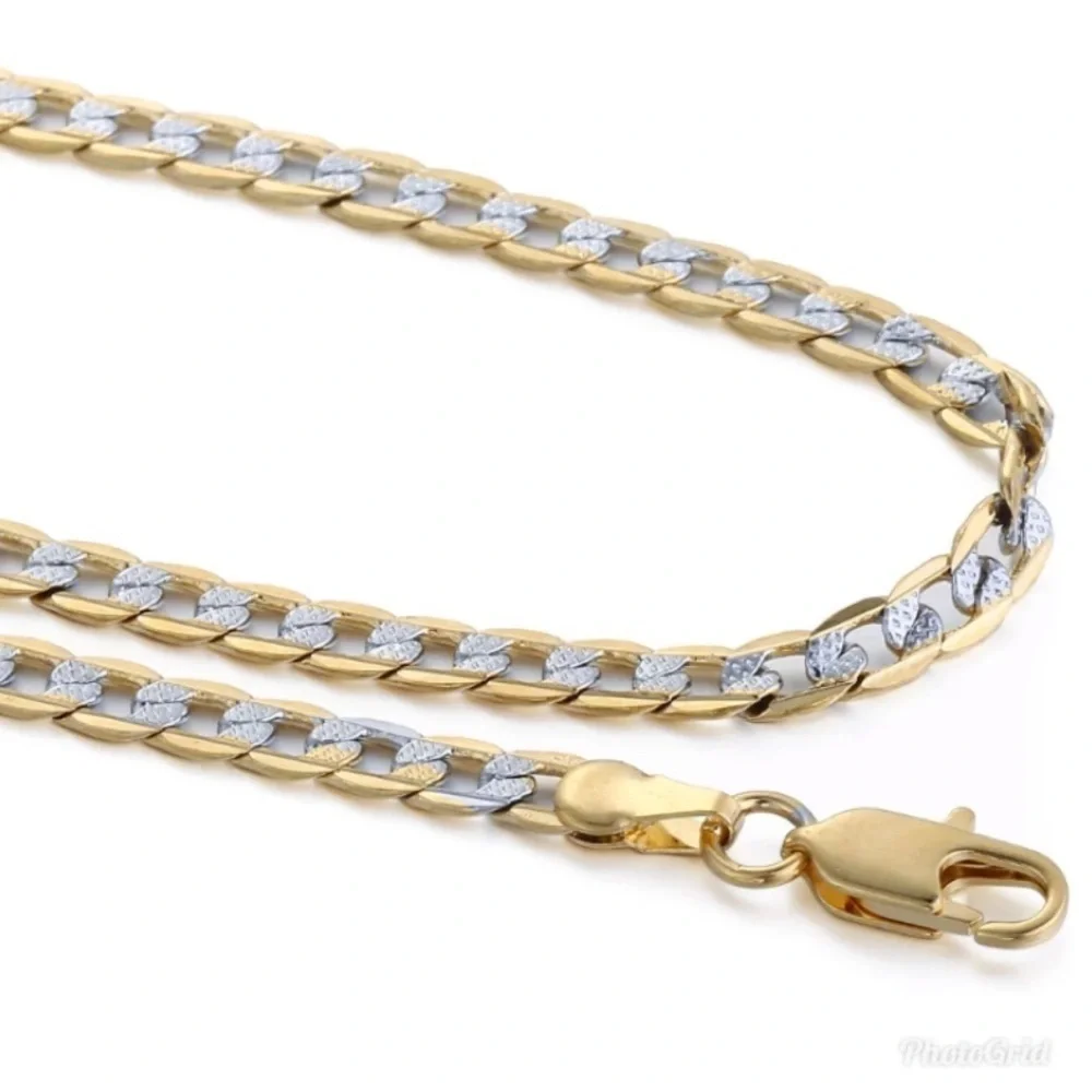 Gold and Silver Plated Link Chain Necklace